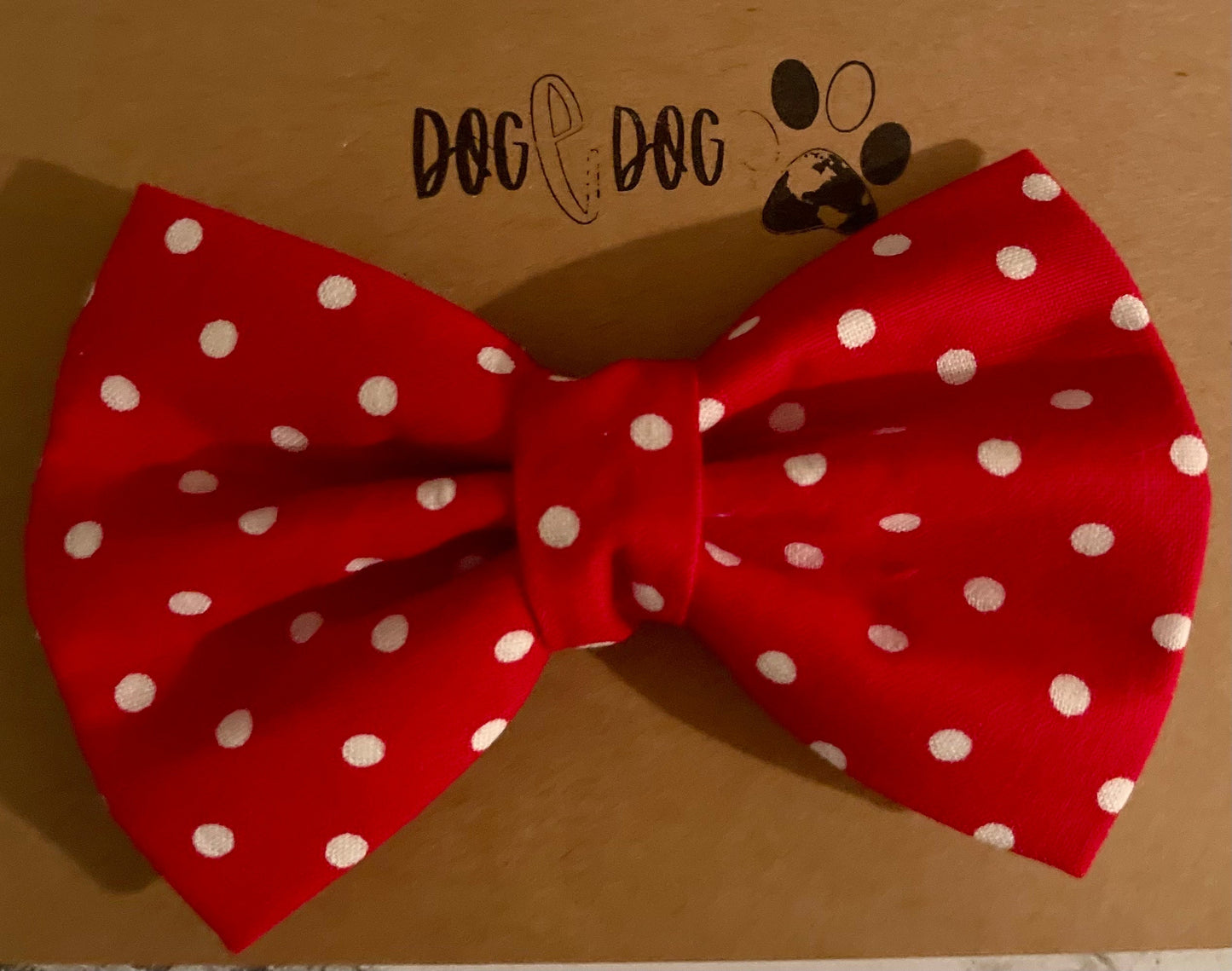Red with white polka dots