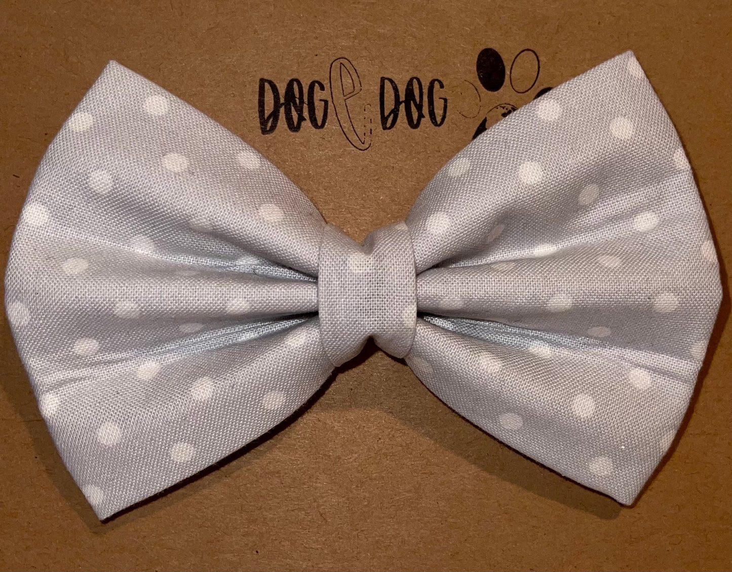 Grey with white polka dots