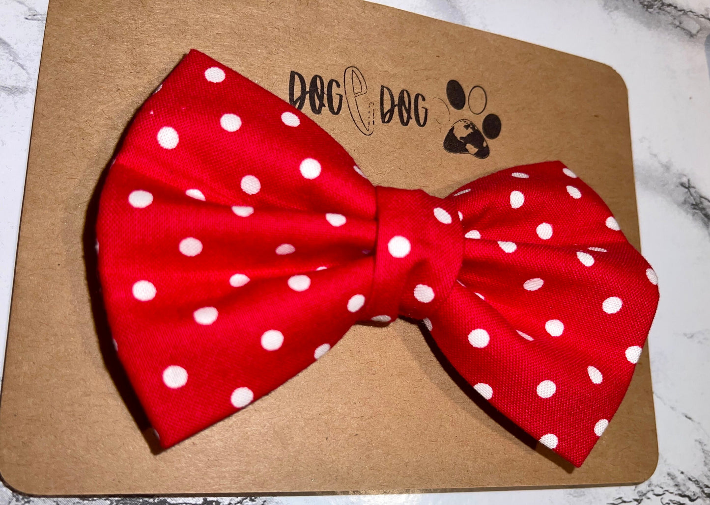 Red with white polka dots