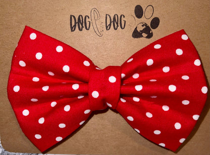 Red with white polka dots