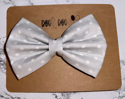 Grey with white polka dots
