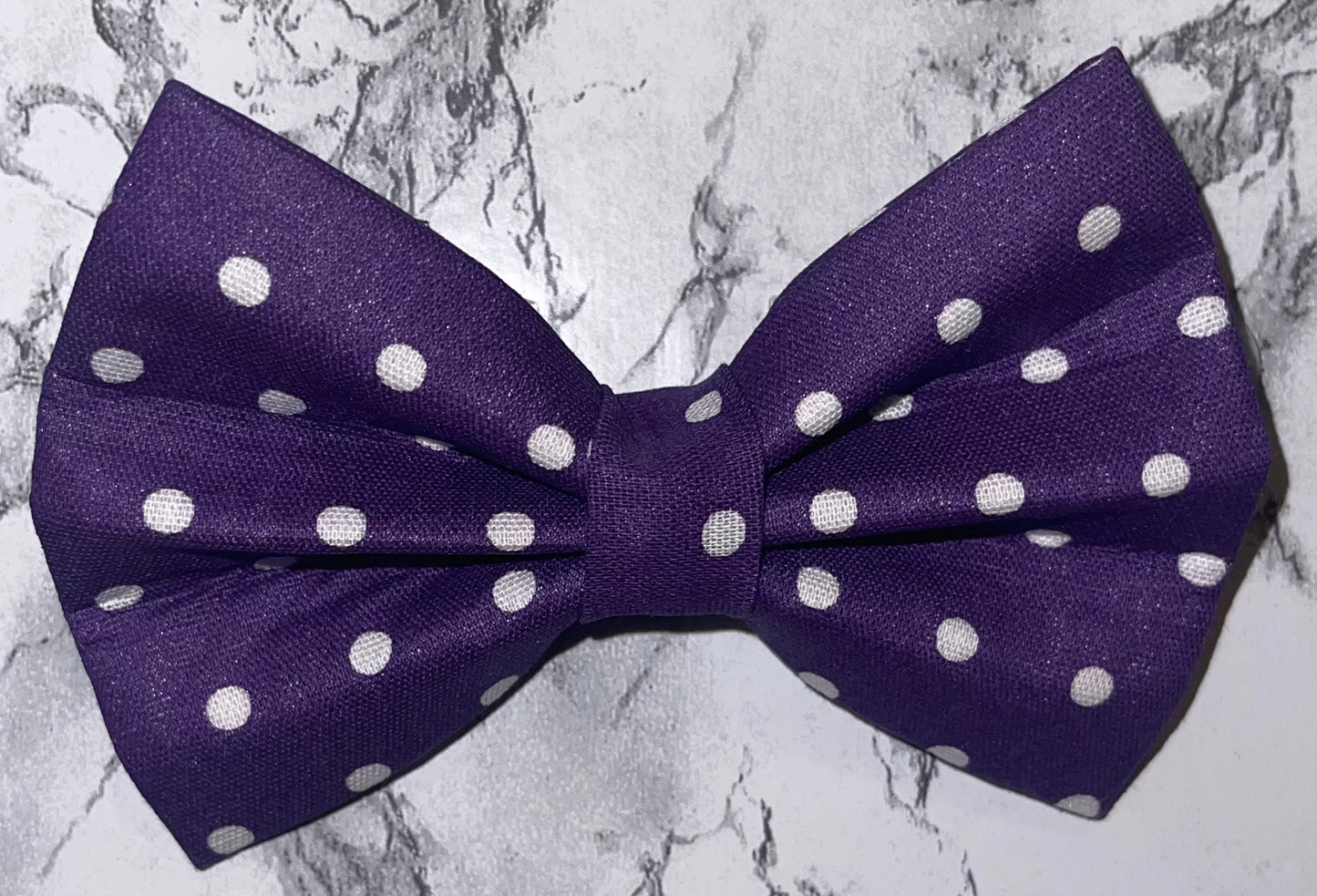 Purple w/ White polka dots