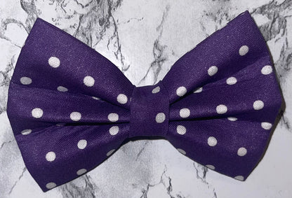 Purple w/ White polka dots