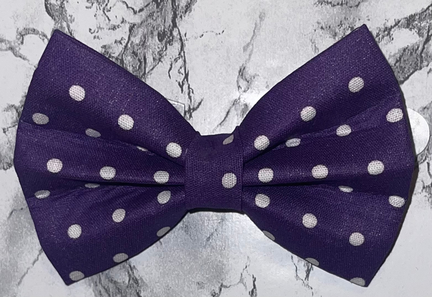 Purple w/ White polka dots