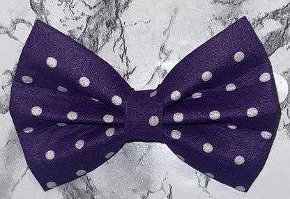 Purple w/ White polka dots