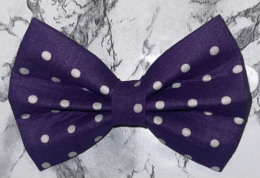 Purple w/ White polka dots