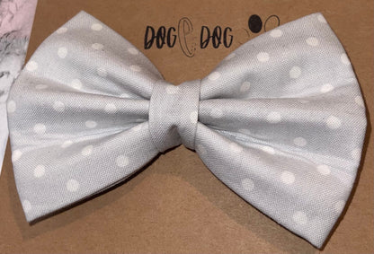 Grey with white polka dots