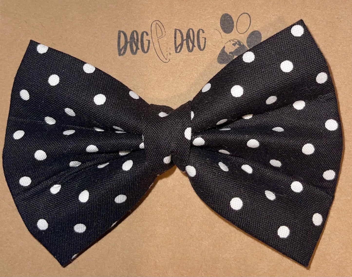 Black with white polka dots